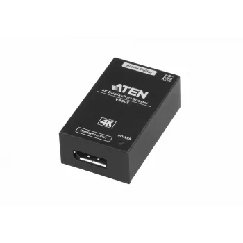 AV repeater ATEN 4K Display Port booster VB905-AT-G — 4K (4096×2160), káblový, dosah 20 m, 5 V/2,6 A, čierny