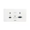 ATEN HDMI & VGA HDBaseT vysielač s EU nástennou doskou / PoH (4K@100m) (HDBaseT Class A)