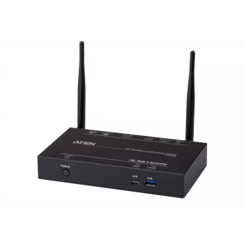 ATEN 4K bezdrôtový prezentačný prepínač stolný čierny HDMI VGA Wi-Fi 5