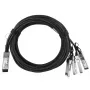 DAC kábel BlueOptics X4DACBL3-BL 3m QSFP 4x SFP+ čierny