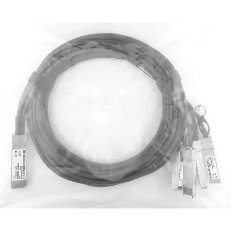 InfiniBand/sklenené vlákno kábel BlueOptics X4DACBL5 5 m QSFP 4xSFP+ čierny
