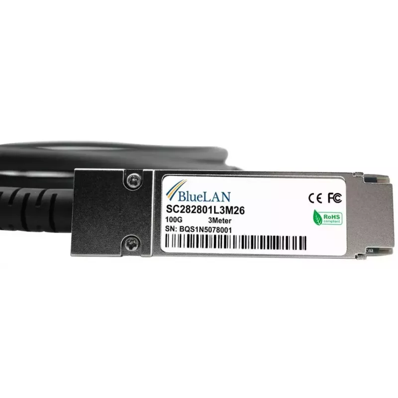 BlueOptics X66211A-1-BL InfiniBand/sklenené vlákno kábel 1 m QSFP28 čierny