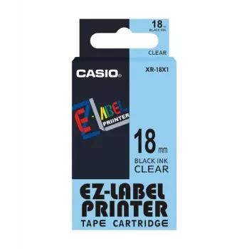 Popisovacia páska Casio XR-18X1 čierna na transparentnú