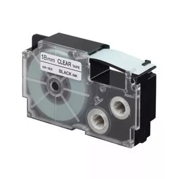 Popisovacia páska Casio XR-18X1 čierna na transparentnú