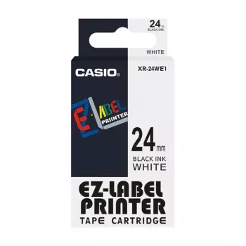Etiketovacia páska Casio XR-24WE1 čierna na bielu