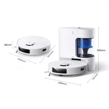 Robotický vysávač Ecovacs Deebot N20e PLUS biela — 2-in-1 vysávanie a mopovanie
