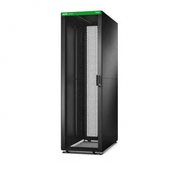 APC Easy Rack, 42U, čierny, so strechou, kolieskami, nožičkami, 4 držiakmi a bočnými stenami, bez dna, 1991H x 600B x 1200T mm