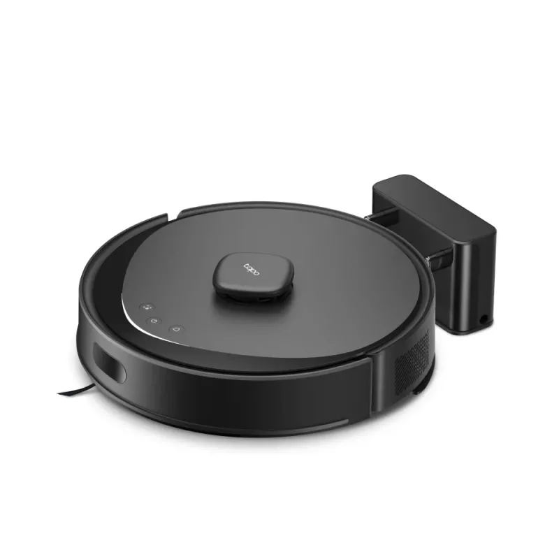 TP-Link Tapo vysávač robot, bez vrecka, čierny, okrúhly, nabíjateľný, 55 dB, 0,3 L