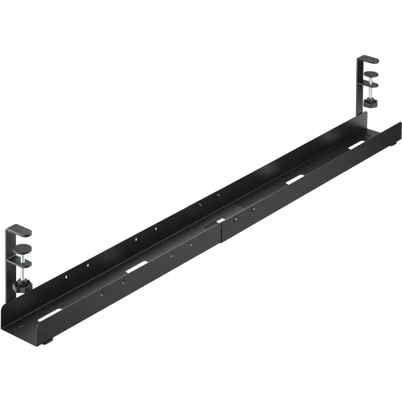 InLine univerzálna káblová lišta 3-stupňová (80/100/120 cm) pre montáž pod stôl, čierna
