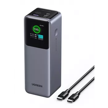 Ugreen 25000mAh 200W powerbanka s rýchlym nabíjaním sivá