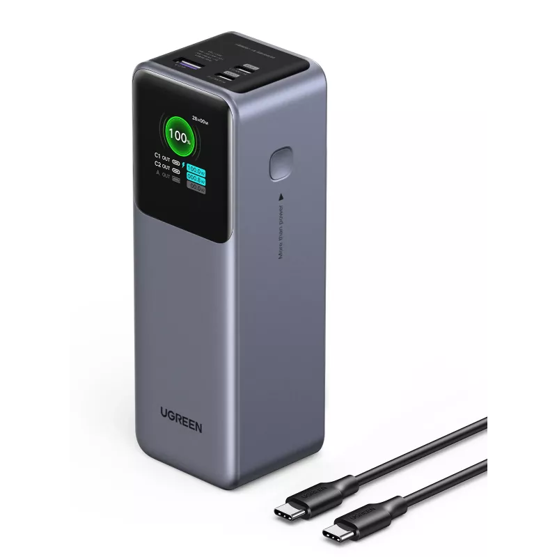 Ugreen 25000mAh 200W powerbanka s rýchlym nabíjaním sivá
