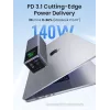 Ugreen 25000mAh 200W powerbanka s rýchlym nabíjaním sivá