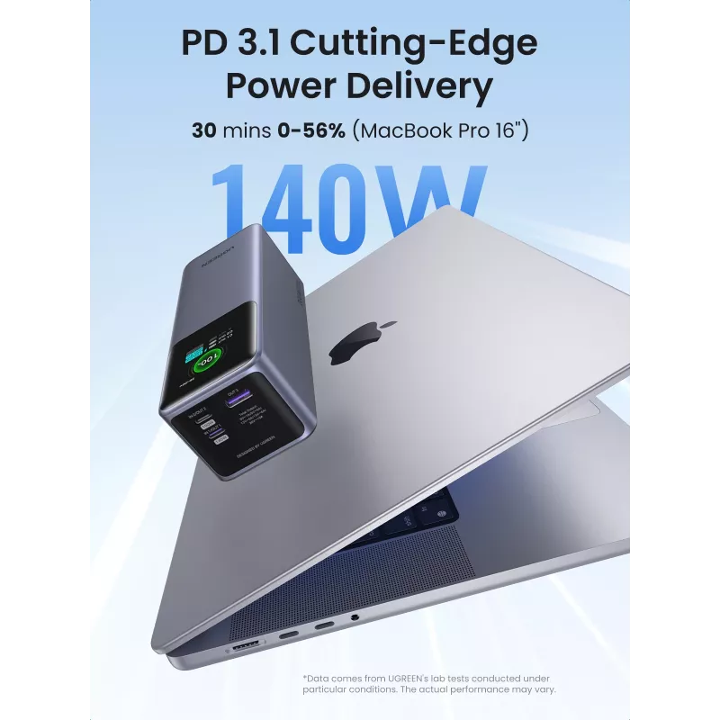 Ugreen 25000mAh 200W powerbanka s rýchlym nabíjaním sivá