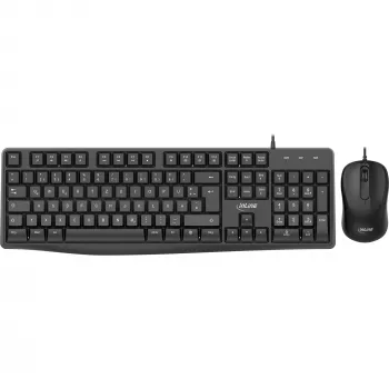 InLine Basic Desktop II, sada klávesnica-myš, USB kábel, štandardné DE rozloženie