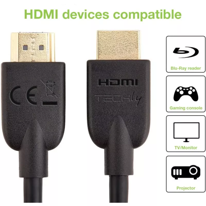 Techly ICOC HDMI2-4-050T HDMI kábel 5 m HDMI typ A (štandard) čierny