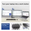 ACT USB-C 4K MST dokovacia stanica pre 2 HDMI monitory, Ethernet, USB-C, 3x USB-A, PD-Passthrough a 1 meter odnímateľný spojovací kábel