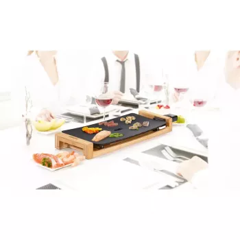 Stolná varná platňa Princess 103026 Table Chef Pure Black hliník bambus čierna 220W