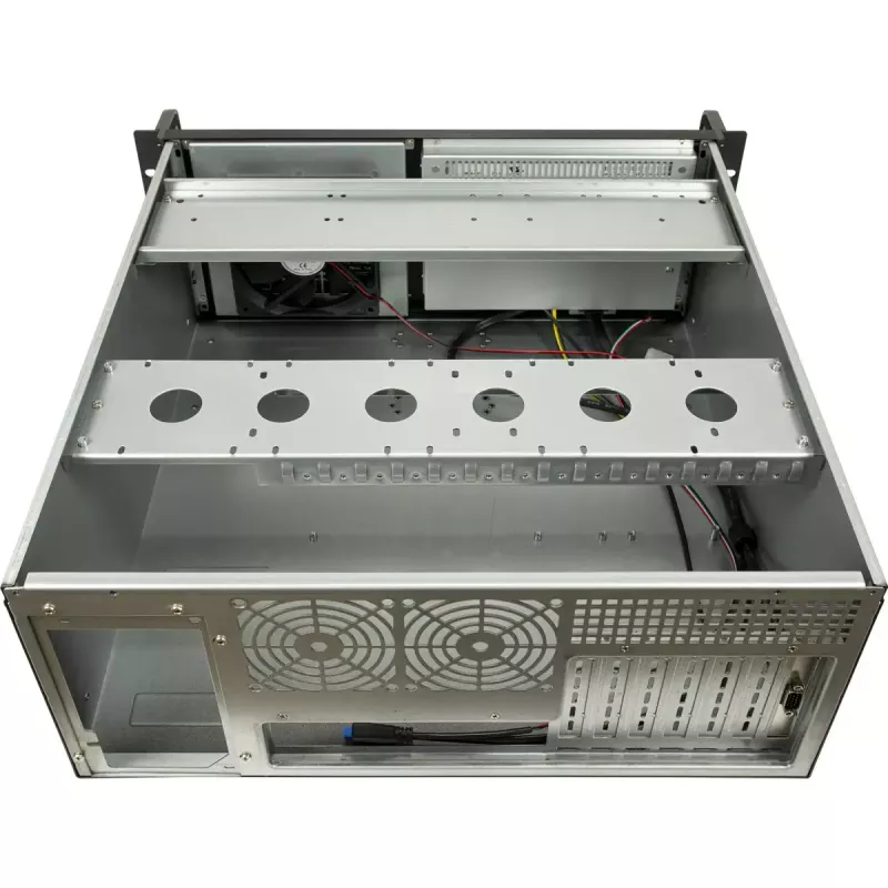Serverový rack Inter-Tech 4U-4460 TFT čierny 1x 120 mm ventilátor 5,25 palca HDD
