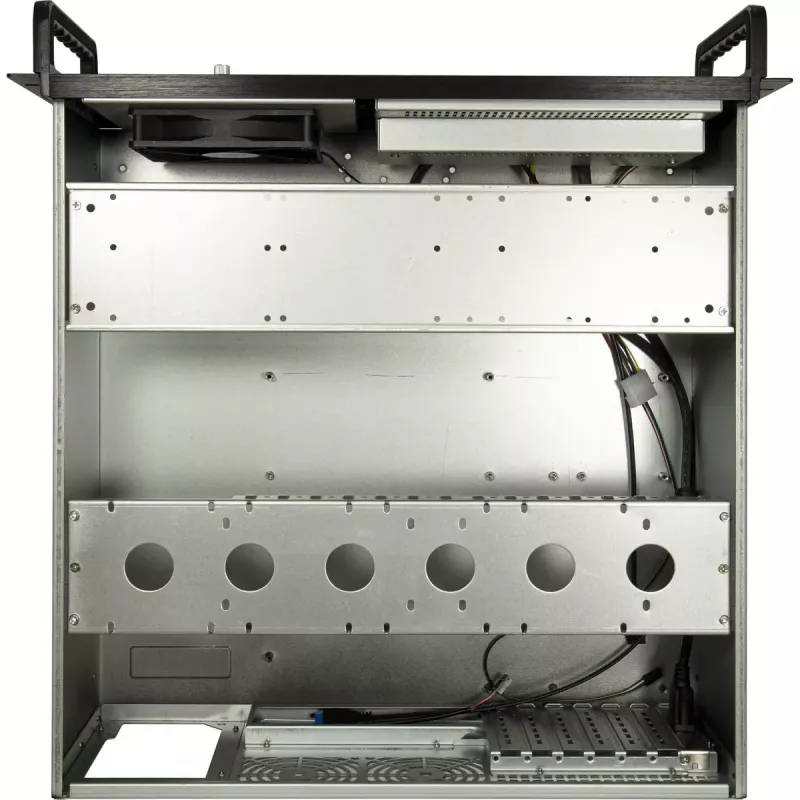 Serverový rack Inter-Tech 4U-4460 TFT čierny 1x 120 mm ventilátor 5,25 palca HDD