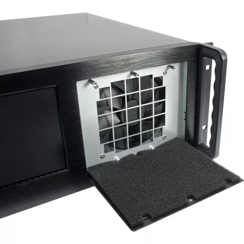 Serverový rack Inter-Tech 4U-4460 TFT čierny 1x 120 mm ventilátor 5,25 palca HDD