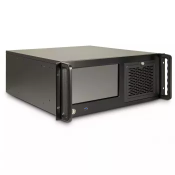 Serverový rack Inter-Tech 4U-4460 TFT čierny 1x 120 mm ventilátor 5,25 palca HDD