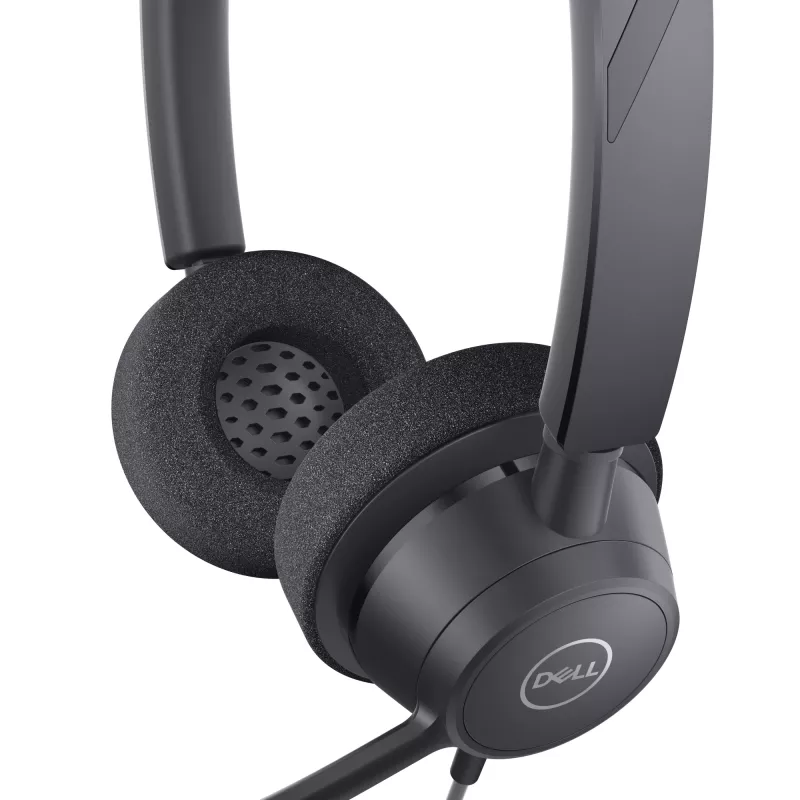 DELL Pro stereo headset - WH3022, káblový, kancelária/call centrum, 96 g, headset, čierny