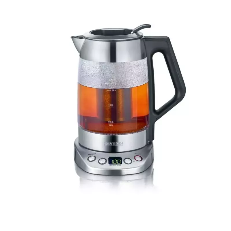 Rýchlovarná kanvica Severin 1,7 L 3000 W čierna nerez