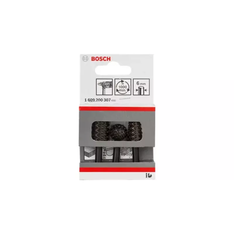 Sada bitov Bosch Freehand Router Bit Sets 3-dielna pracovná dĺžka 6,5 cm priemer stopky 6 mm