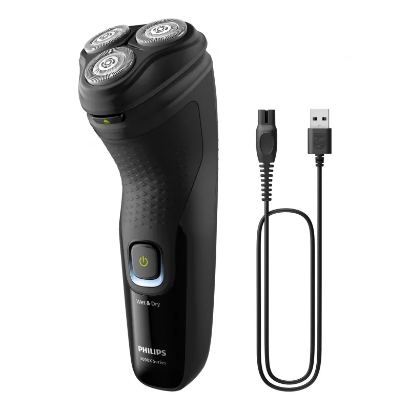Philips X3021/00 pánsky holiaci strojček rotačný holiaci strojček zastrihávač čierny