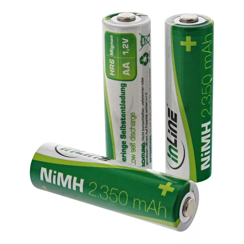 InLine NiMH akumulátor, Mignon (AA), 2350 mAh, pripravený na použitie