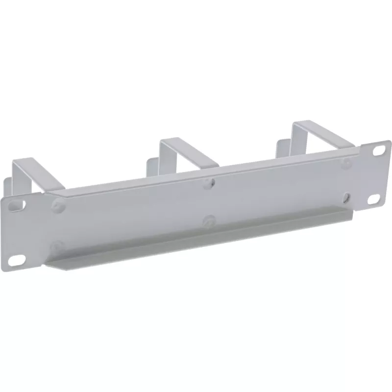 InLine 10 inch panel na vedenie káblov, 3 držiaky, RAL 7035 sivý