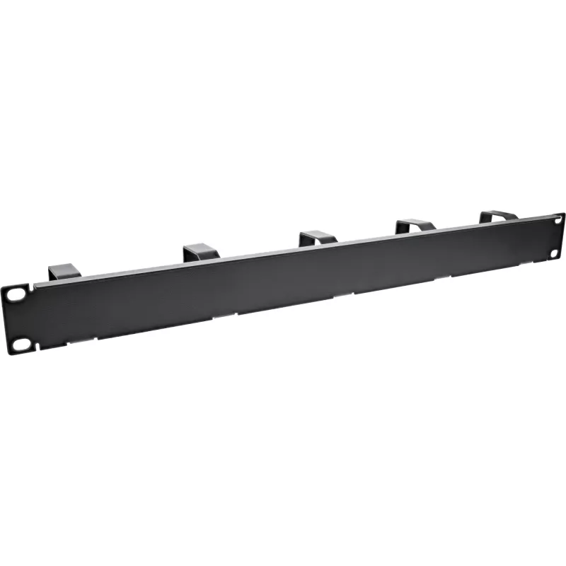 InLine 19 inch panel na vedenie káblov, 5 malých držiakov, RAL9005, čierny