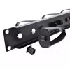 InLine 19 inch panel na vedenie káblov, 5 odnímateľných plastových držiakov, RAL 9005 čierny