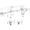InLine držiak na stôl pre 2x LCD/LED displej do 81 cm 32