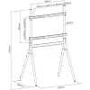 InLine woodstand Studio TV stojan, pre displeje 49