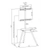TV stojan InLine 23133W pre 43–65