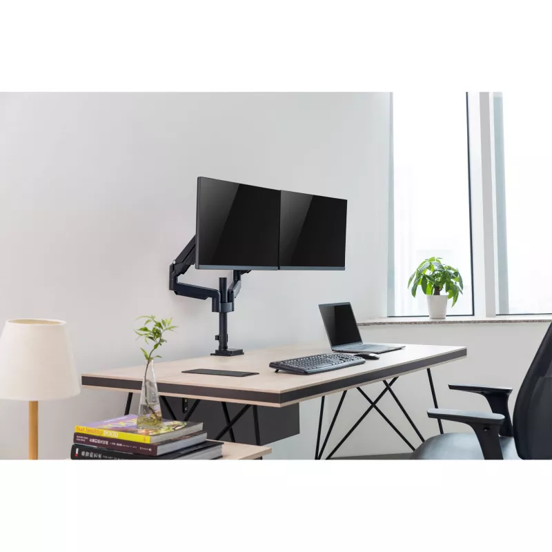 InLine stolový držiak s výškovým nastavením pre dva monitory do 82 cm (32