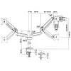 InLine stolový držiak s výškovým nastavením pre dva monitory do 82 cm (32