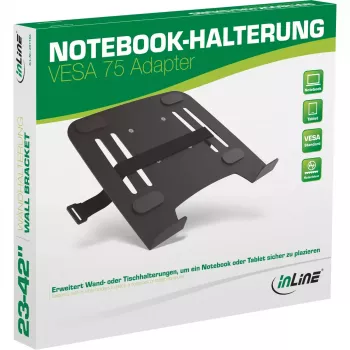 InLine držiak / stojan na notebook s VESA-75 adaptérom