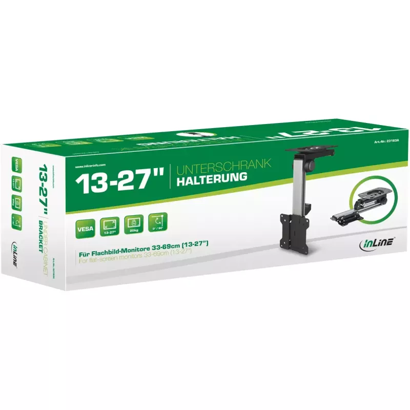 InLine držiak pod skrinku pre displeje do 68 cm (27