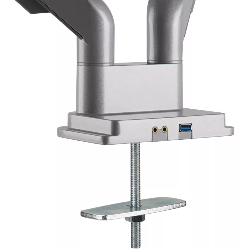 InLine stolový držiak s výškovým nastavením a USB/audio, 2 monitory do 81cm (32