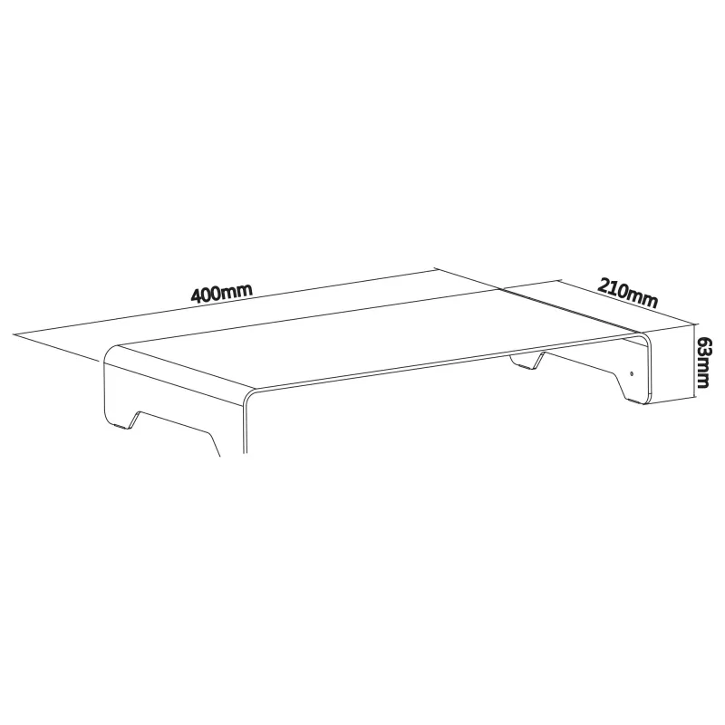 InLine monitor platforma hliník 63mm max. 10kg voľne stojaca strieborný 23175A