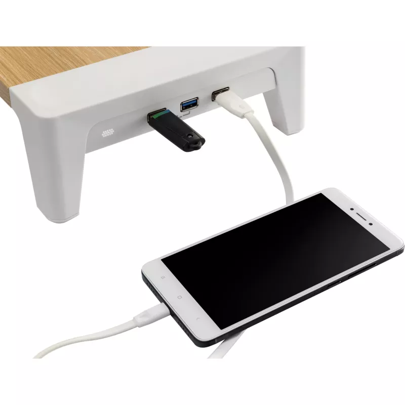 InLine Monitor Platform+, 2x USB 3.2 Gen1 a nabíjanie QC3, 80mm, max. 15kg