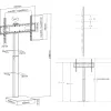TV stojan InLine 23195A výškovo nastaviteľný pre LED televízory 37-70