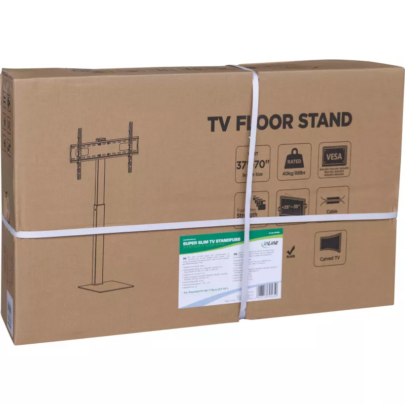 TV stojan InLine 23195A výškovo nastaviteľný pre LED televízory 37-70