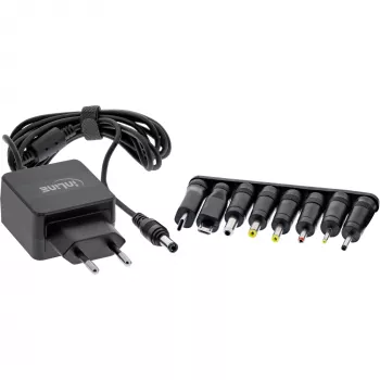 InLine univerzálny napájací zdroj, 5 V / 15 W, s 8 vymeniteľnými konektormi, Micro-USB, USB-C