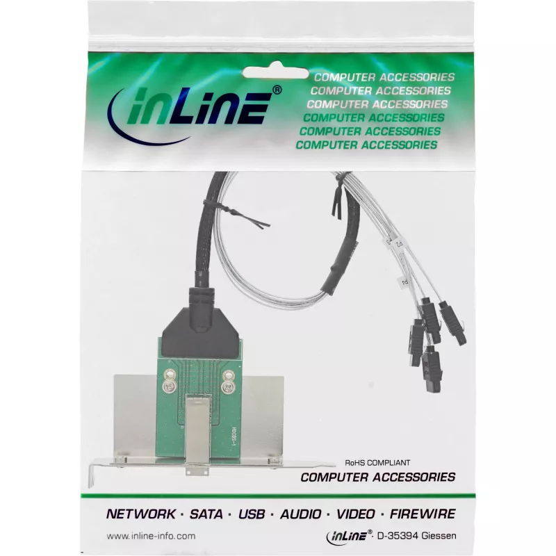 SATA rozhranie karta InLine SFF-8644 4x SATA