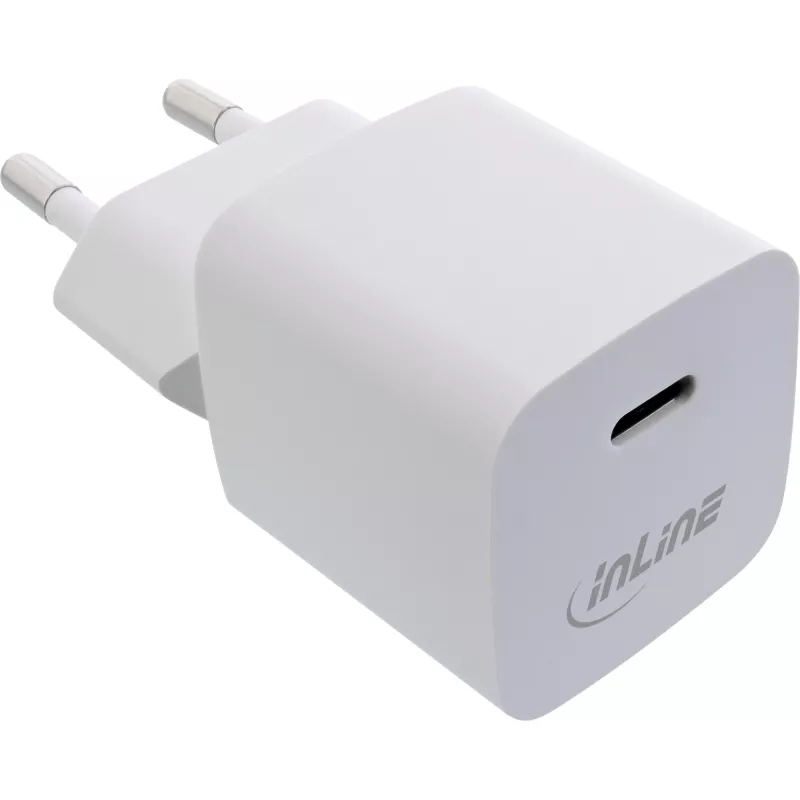 USB nabíjačka InLine 31501C Single USB-C 33W Power Delivery PPS biela