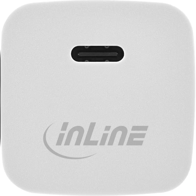 USB nabíjačka InLine 31501C Single USB-C 33W Power Delivery PPS biela
