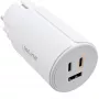 InLine USB PD napájací zdroj, GaN nabíjačka, 3-port, Dual-USB-C + USB-A, 65W, biela